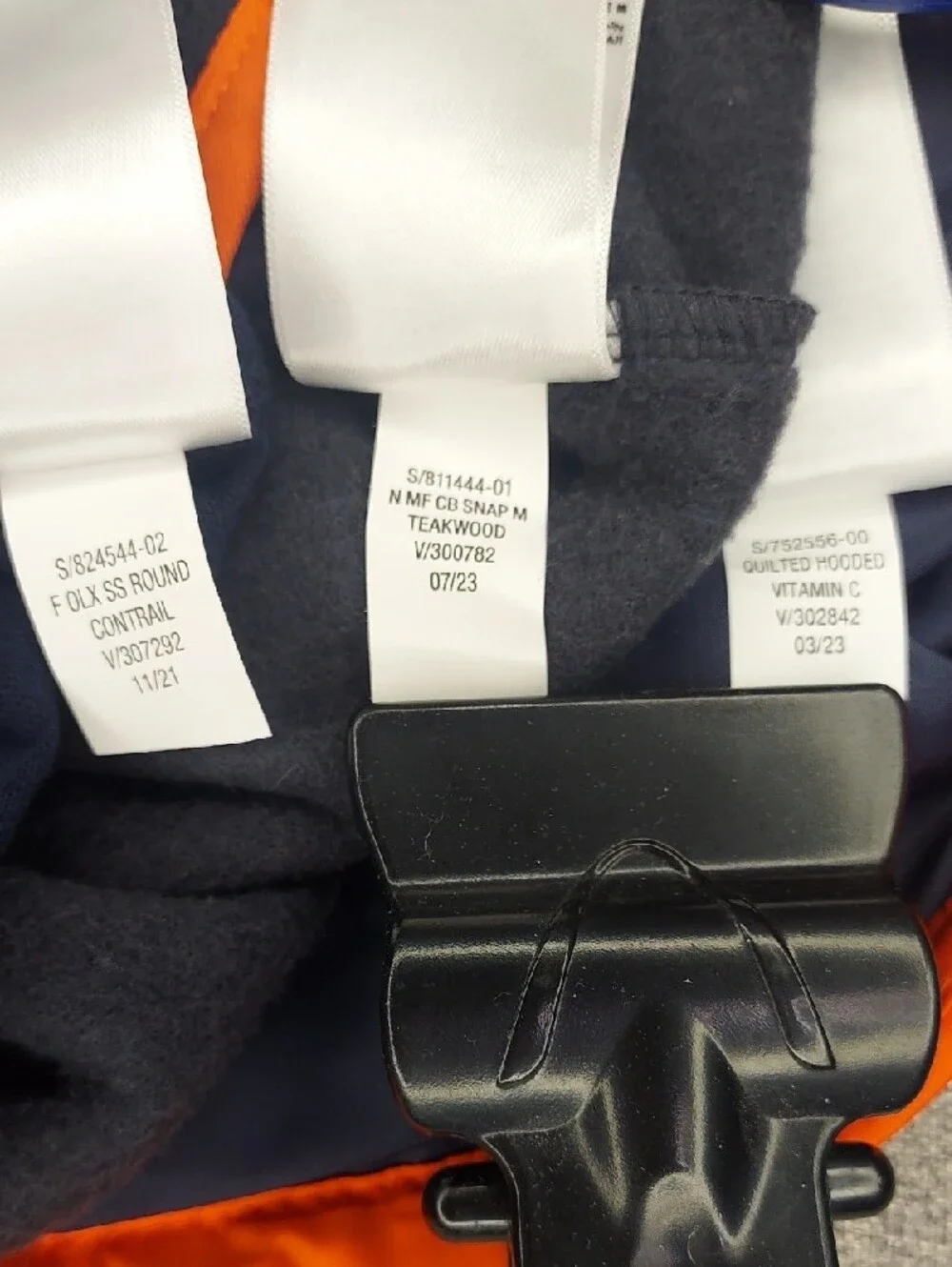 Old Navy 3-Piece Set Orange Quilted Jacket Colorblock Fleece T-Shirt Size 5T NWT